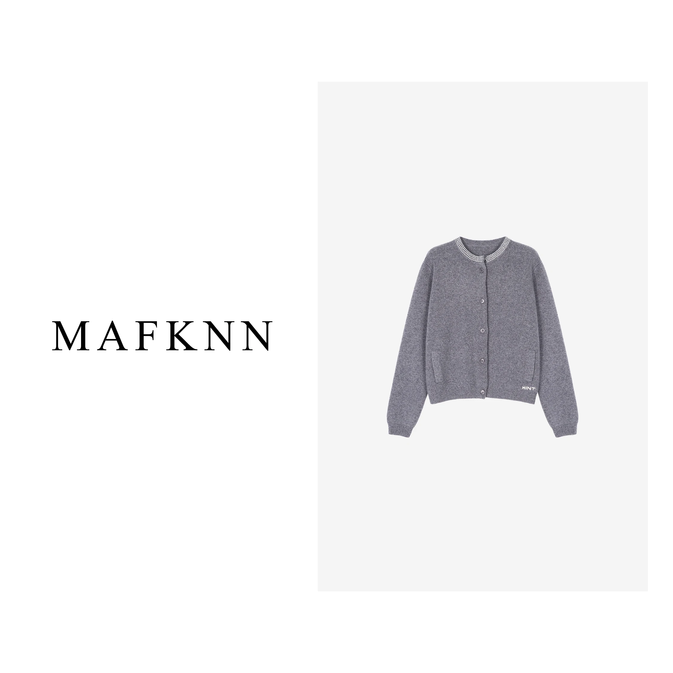 

Кардиган MKNN Faion: повседневный, универсальный, простой, удобный, на пуговицах, модель MK03, 100% шерсть, стандартный крой, женская базовая одежда