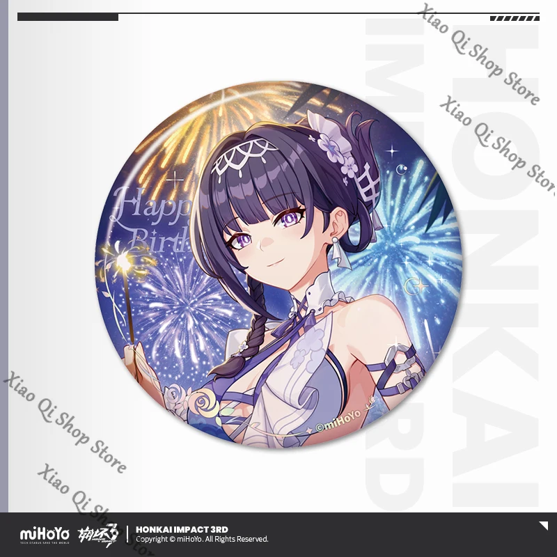 Honkai Impact 3° 2025 Compleanno Celebrazione Serie di immagini squisito distintivo in banda stagnata Theresa Apocalypse ufficiale Regalo autentico