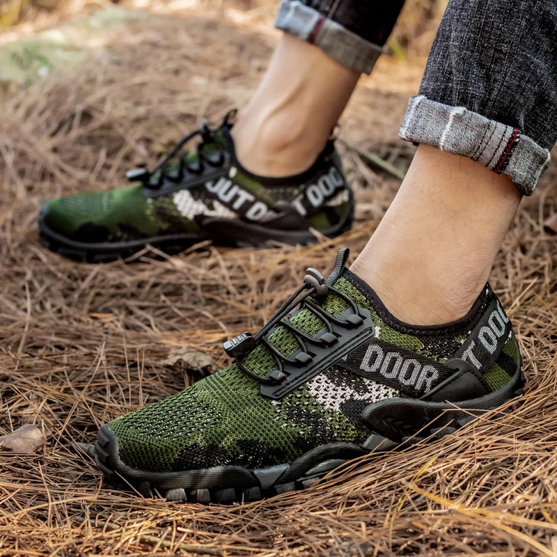 Wanderschuhe Männer atmungsaktive Trekking Turnschuhe Outdoor-Schuhe Männer wasserdichte Bergsteiger Schuhe rutsch feste Barfuß schuhe