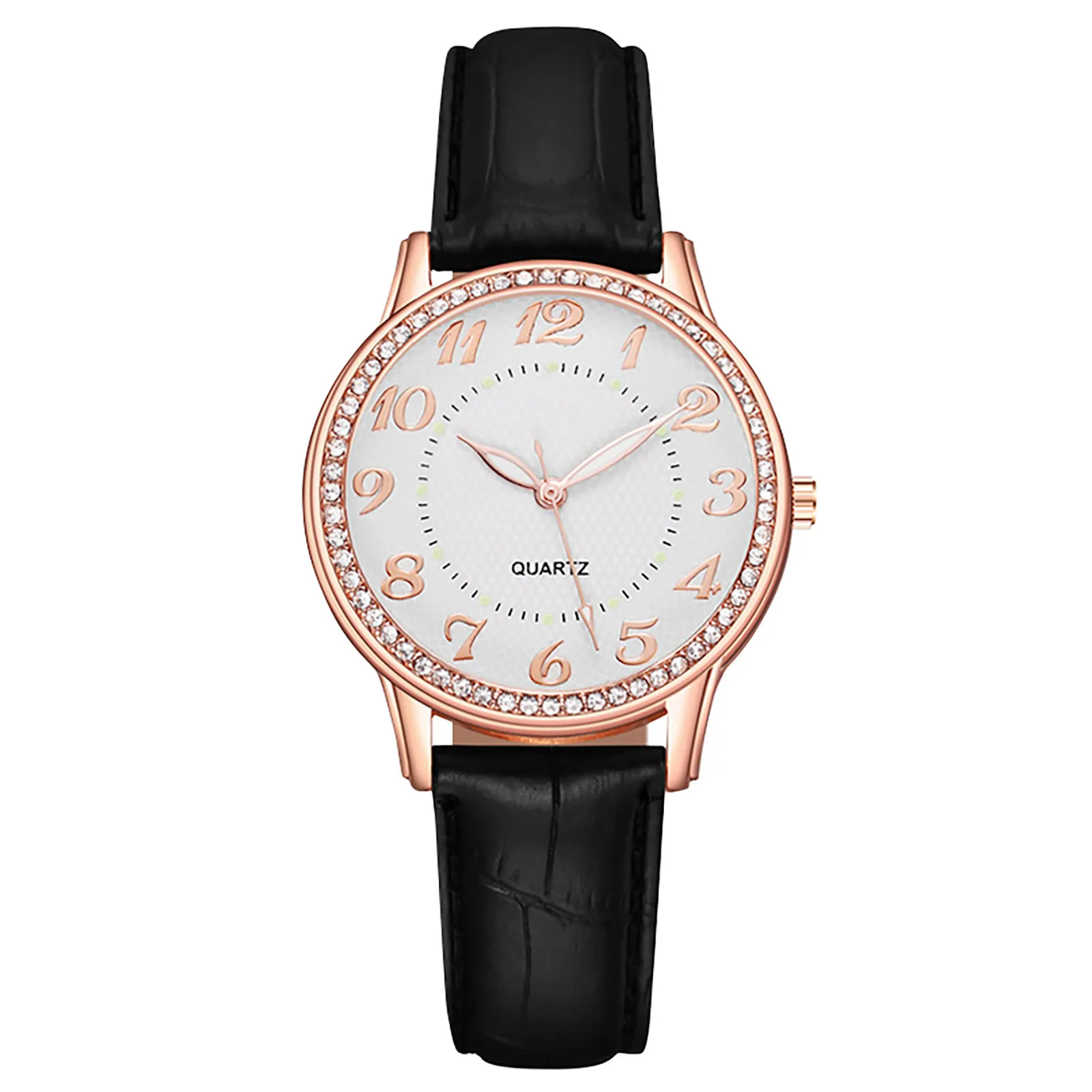 New Women Luxury Quartz Alloy Watch Ladies  Stainless Steel Dial Casual Bracele Watch Pu Leather Wristwatch Zegarek Damski