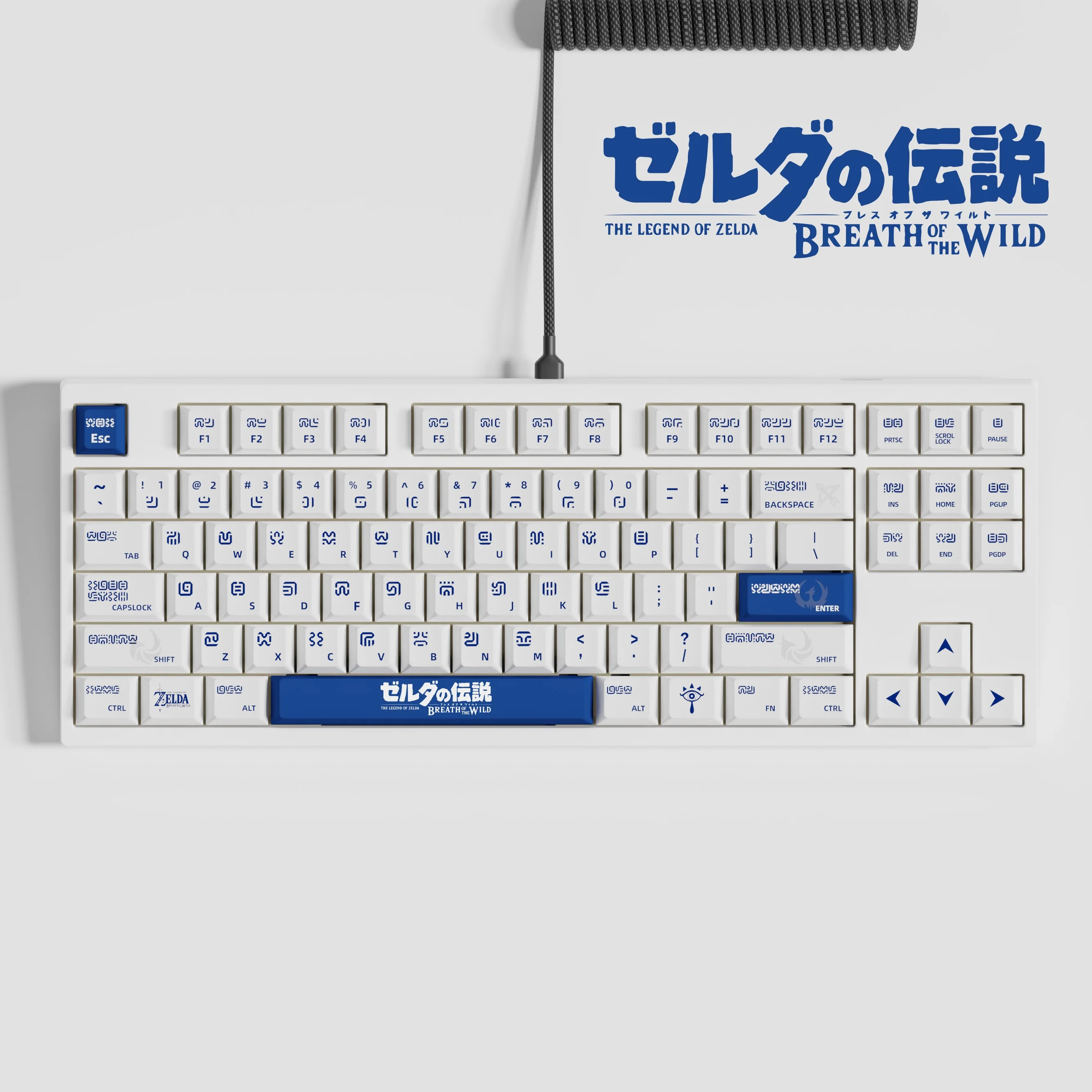 Zelda用の印刷されたキーキャップ,125キー,有線キーボードキャップ,Pbt,昇華型,チェリープロファイル68 75 87,98レイアウト