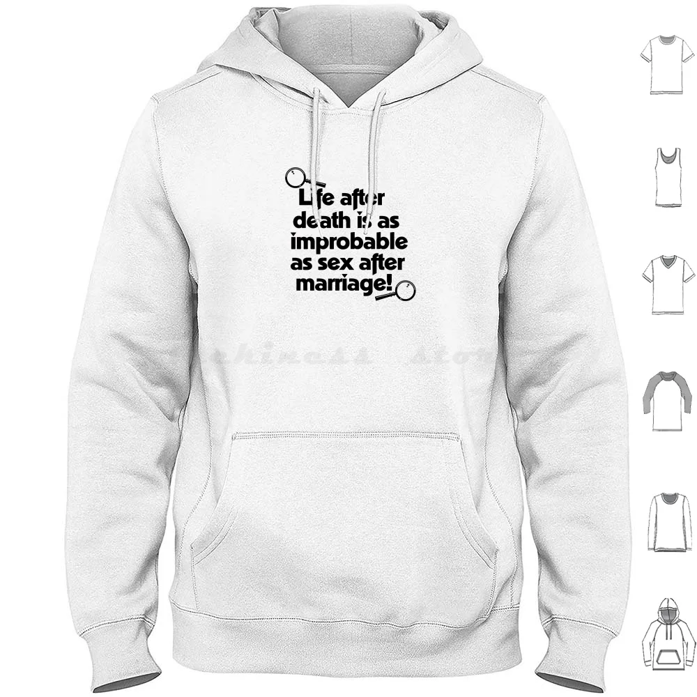 Life After Death - Design inspiré du film Clue - Sweat à capuche en coton à manches longues Tim Curry Mrs White Clue Cult Movie Classic Films