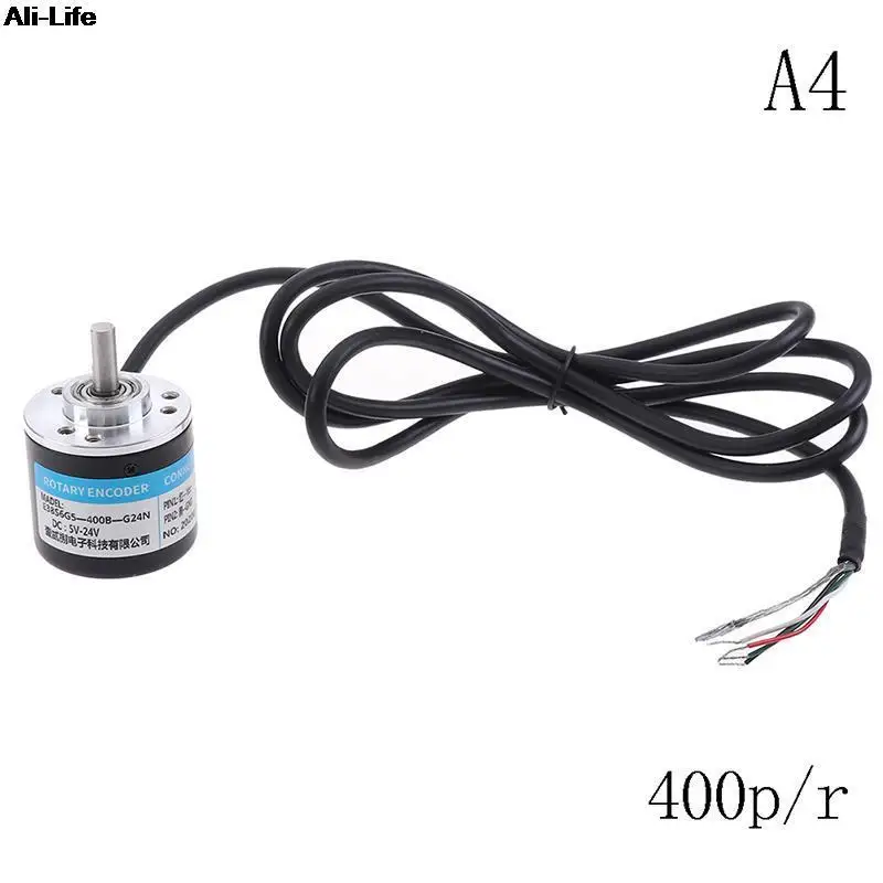 DC5-24V C38S6G5 ABZ Encoder, halve holle schacht 6mm Incrementele 3-fase encoder, geschikt voor kantoorautomatisering en engineering (50-1000 pulsen) (C38S6G5-50Z-G24N