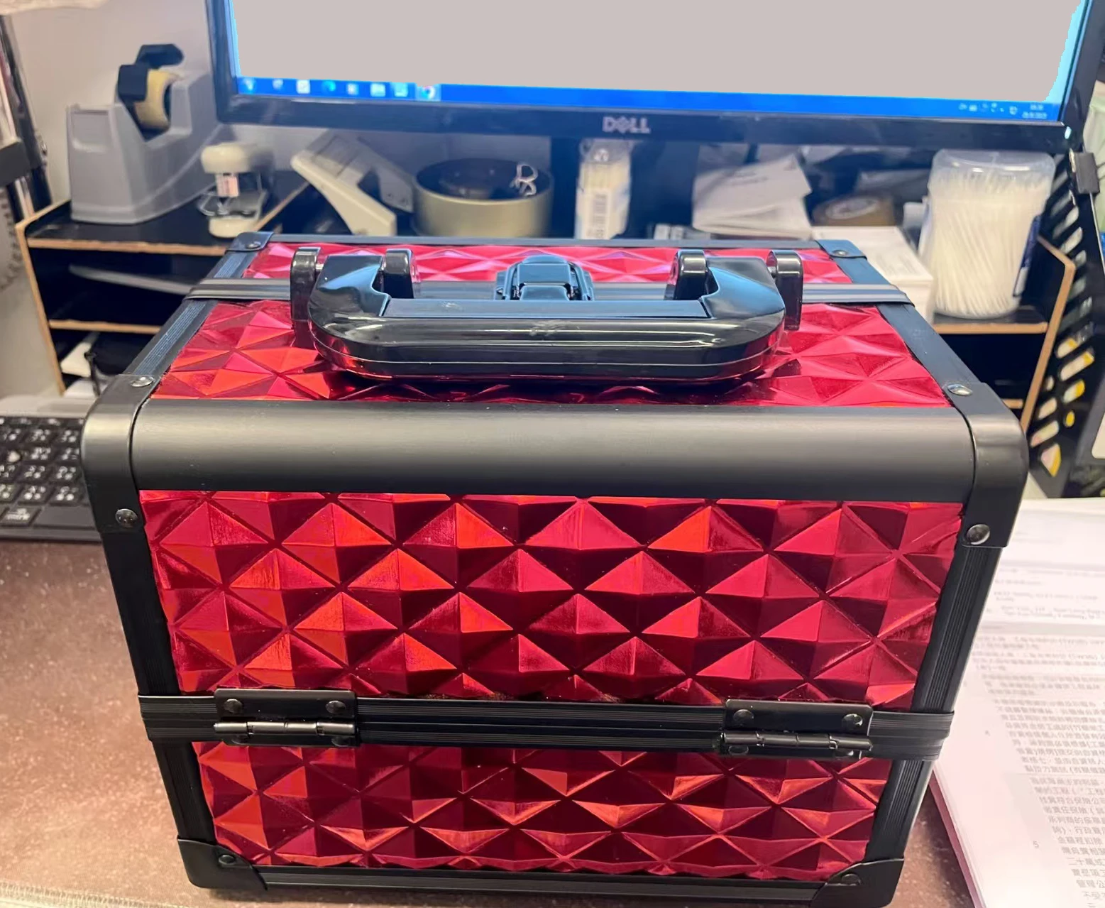 

Профессиональная косметичка 2025 года, органайзер для макияжа из алюминиевого сплава, женский косметичка с зеркалом, дорожный чемодан большой вместимости, сумка