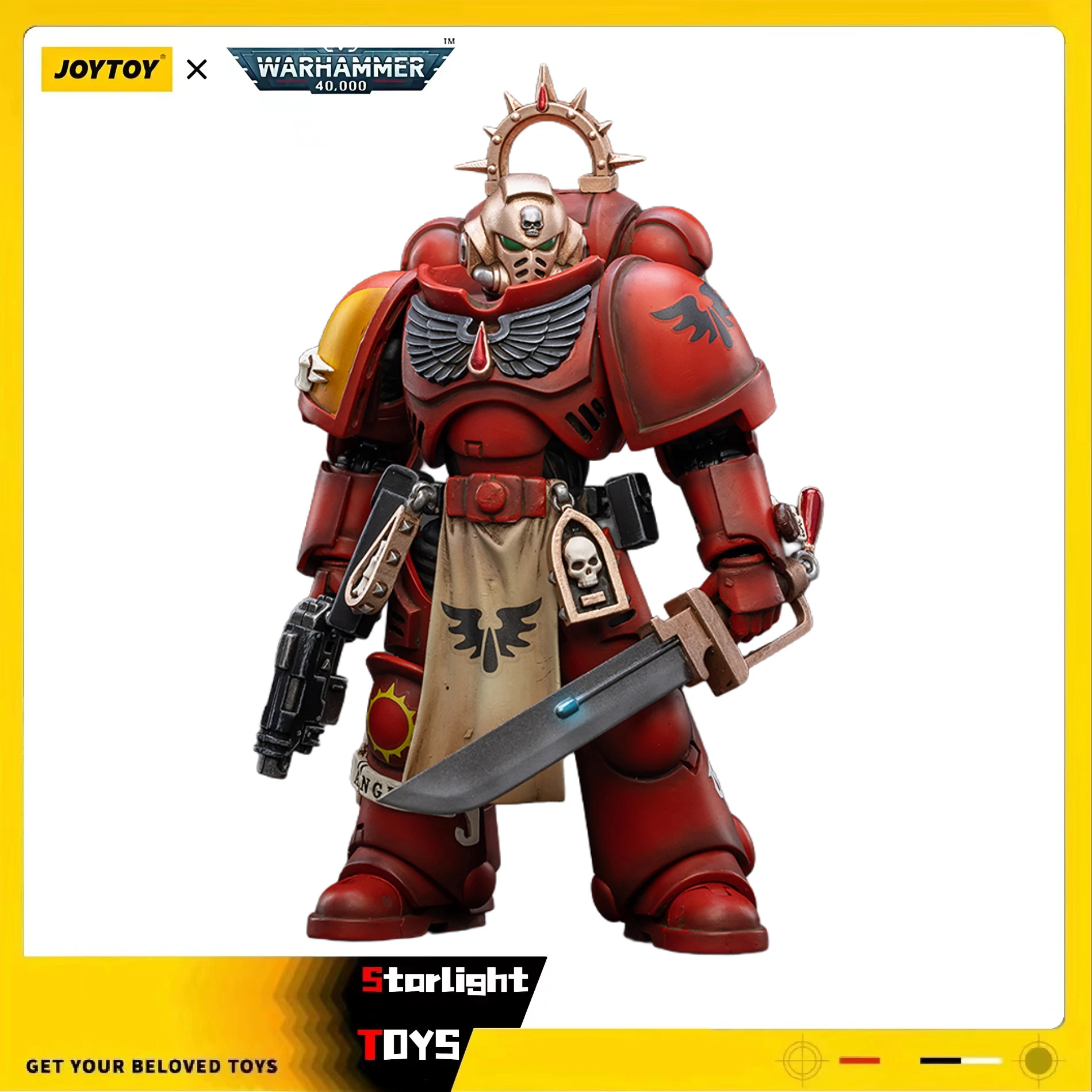 

JOYTOY 1/18 Action Figure Warhammer 40K Blood Angels Primaris Lieutenant Tolmeron Model Toy Gift
