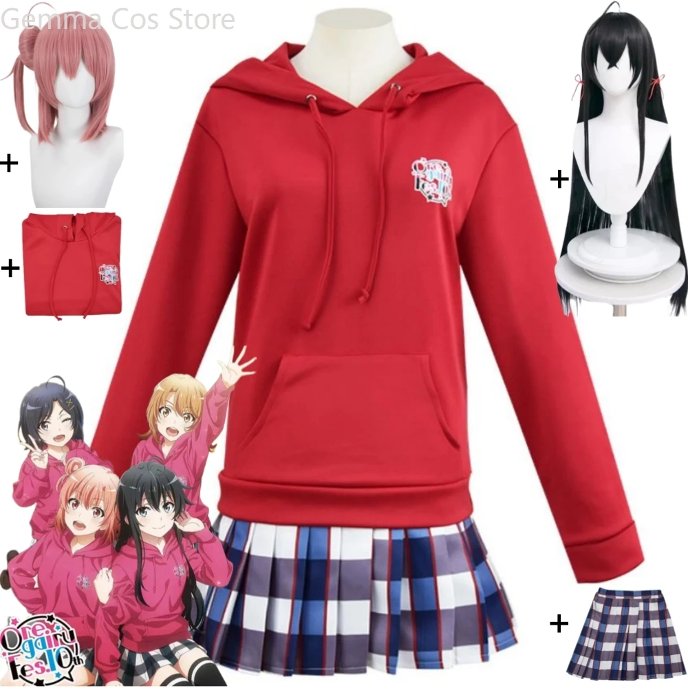 

Anime Yukinoshita Yukino Yuigahama Yui Hikigaya Komachi Isshiki Iroha My Teen Romantic Comedy SNAFU Cosplay Costume Wig Suit