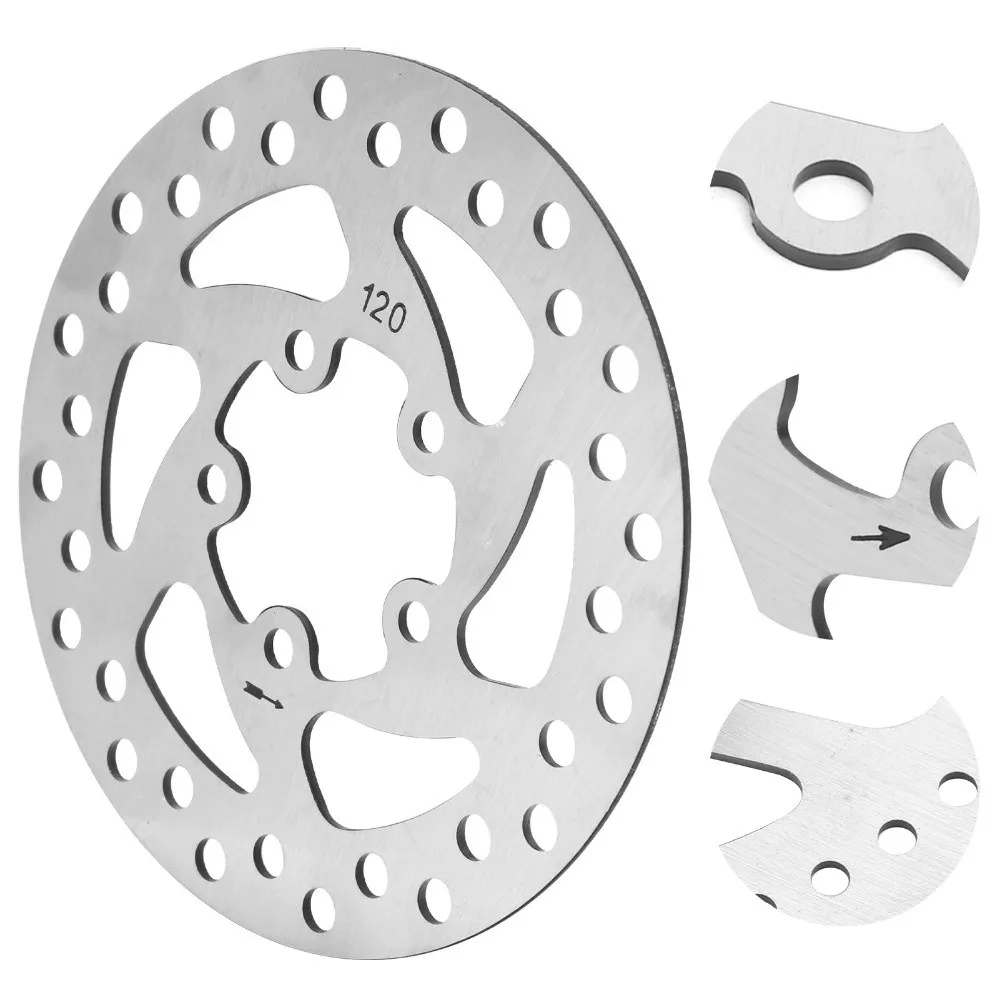 

120mm Electric Scooter Brake Disc 5 Holes Stainless Steel Bicycle Brake Discs with 5 screws and 2 brake pads for M365 /PRO/ PRO2