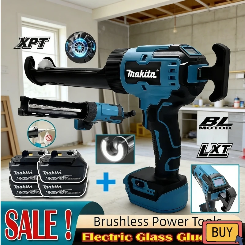 

Электрический беспроводной пистолет для герметика Makita 18В для стекла, дверей и окон, пистолет для нанесения клея, инструмент для герметизации стекла и цемента