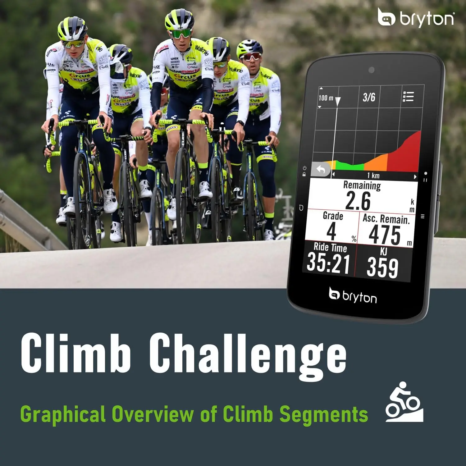 Bryton Rider S800 3.4" Color Touchscreen GPS Bike/Cycling Computer Offline USA/CA Map with Navigation