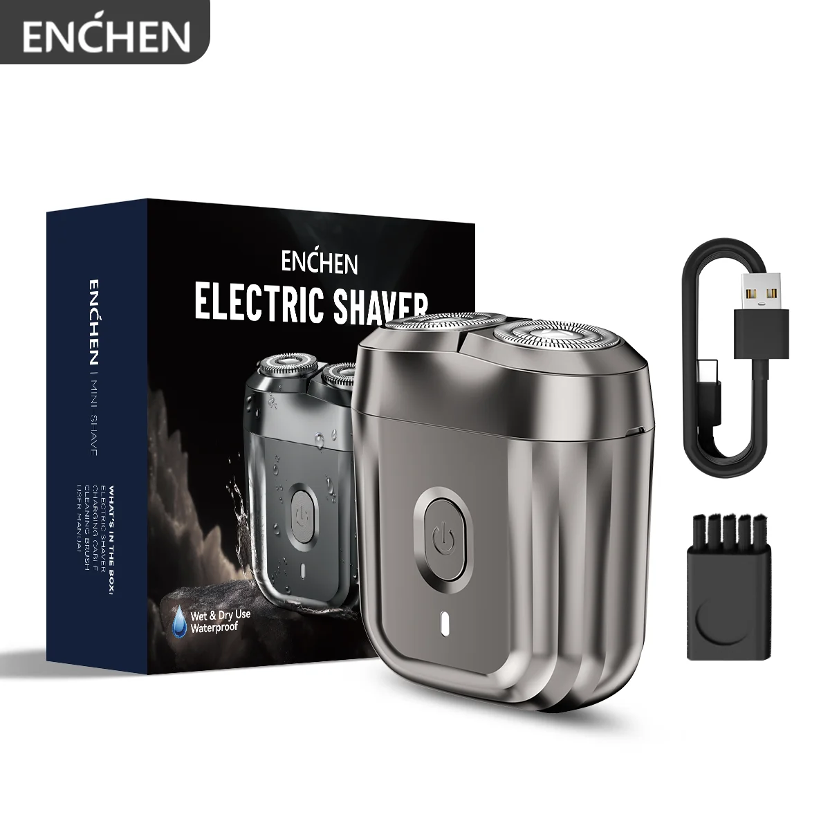 ENCHEN Mini 6 Electric Shaver WIth 2-Direction Flex Heads Type-C Charging 100% Waterproof  Magnetic Cutter Head Easy To Clean