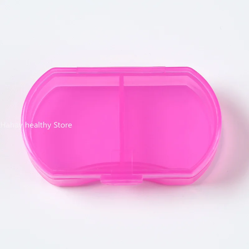 1 pz pillola medicina scatola portatile Drug Box Tablet Splitter Holder Storage Organizer contenitore caso Pillbox 2-Grids Mini Dispenser