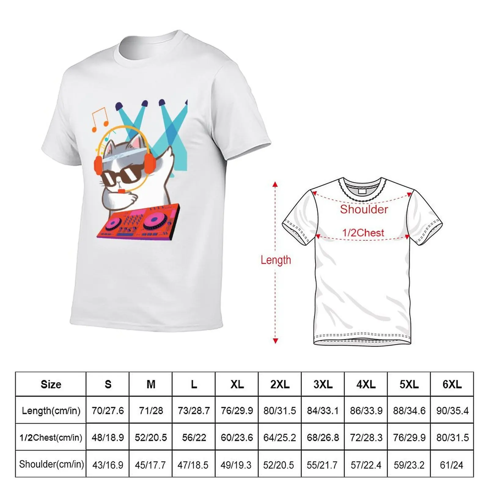 تي شيرت DJ CAT in da house تي شيرت للرجال من القطن تي شيرت قطني