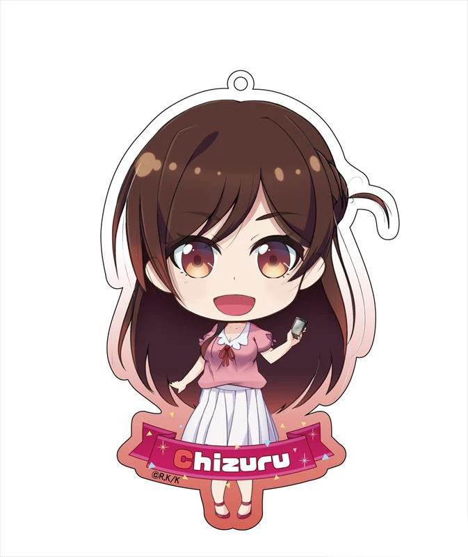 Hot 10CM Anime Rent-A-Girlfriend Figure Peripheral Collection Acrylic Stand Model Q Cute and sweet Decorations Gifts keychain