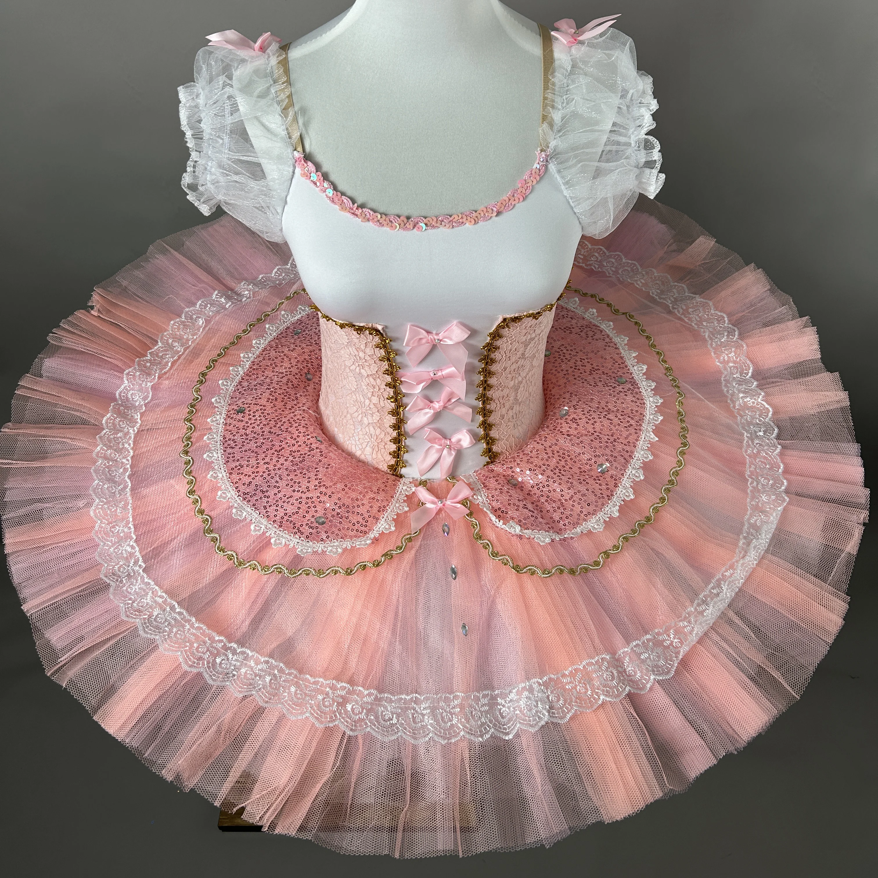 New Girls Ballet Professional Tutu Dress Swan Lake Performance Clothes Pink Ballerina Tutu Costumes Ballet Leotard Dancing Skirt