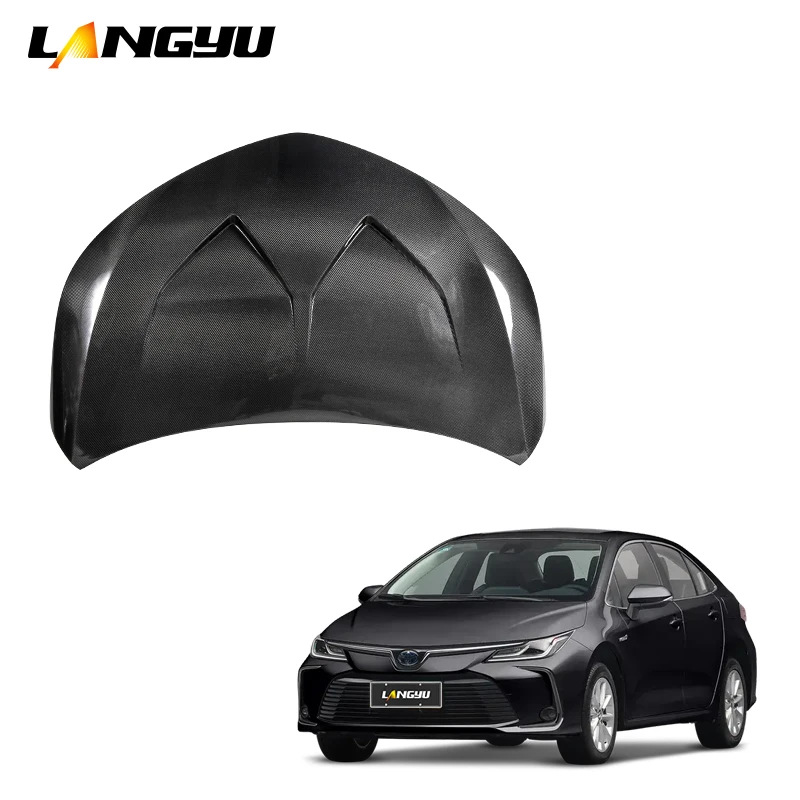 

Car Refitting Accessories Front Bonnet Engine Cover Carbon Fiber Hood For toyotas Corolla 13-19 Engine Hoods