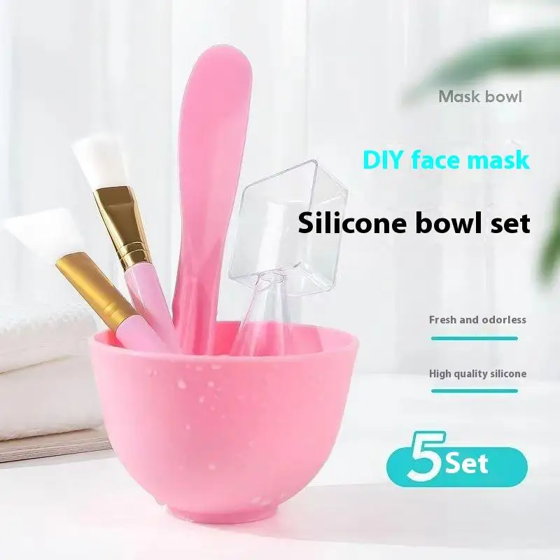 Juego de herramientas para el cuidado de la piel, cepillos de silicona para mascarilla Facial, cuenco para salón de belleza, cuchara, máscara, cepillo de película de barro, herramientas de belleza DIY para el cuidado de la piel