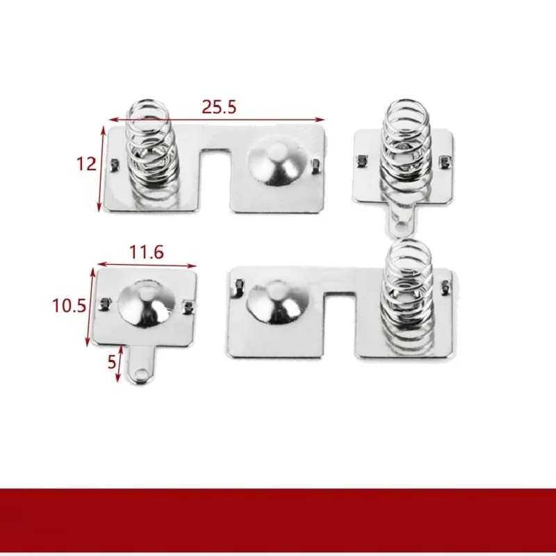 

AA Battery Spring,hrapnel Positive and negative contiguous,11.6x10.5mm,25.5x12mm There are a total of 3 sets in the 4-piece set