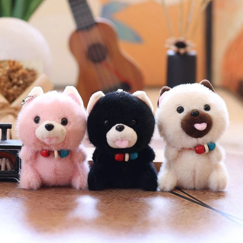 

13 см ПП хлопковая кукла ключ милые животные собака мягкая кукла кулон плюшевая игрушка брелок подарки для детей