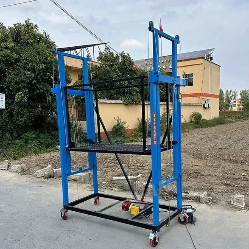 Customizable 2M 3M 5M 12M Electric Scaffolding Lift Platform 500kg Load Remote Control For Industrial Home Renovation