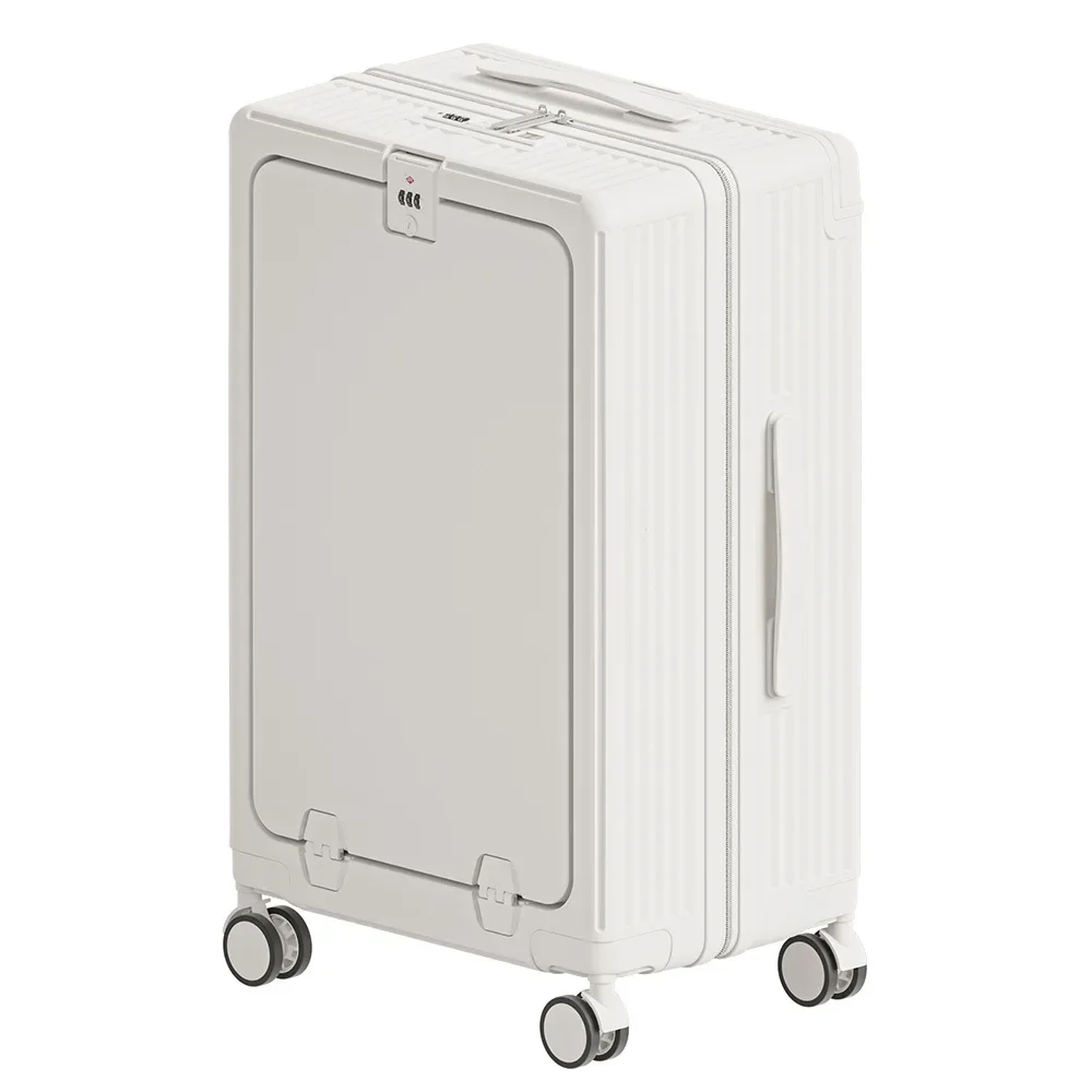 #20 Inch Front Opening UV Printing Gift Carry-on Luggage, Wide Handle Multi-Functional Trolley Case