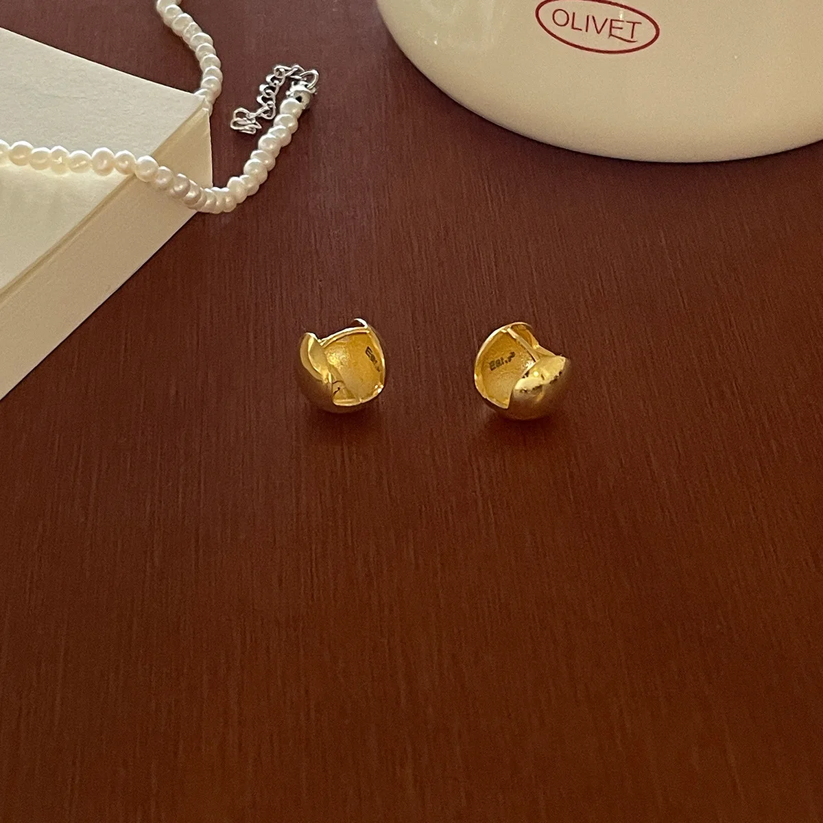 Women Minimalist Round Ball Huggie Earrings Gold Color Stainless Steel Smooth Sphere Buckle Hoop Earrings Daily Party Jewelry