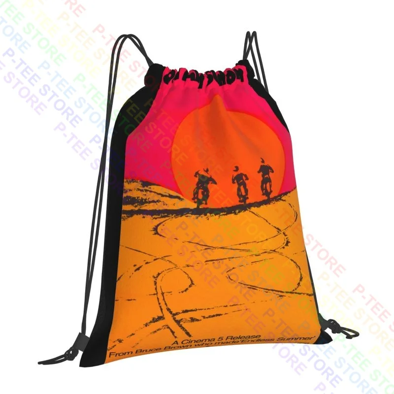 On Any Sunday 1970S Retro Movie Poster Drawstring Bags Gym Bag Gym Creative Storage Bag Riding Backpack