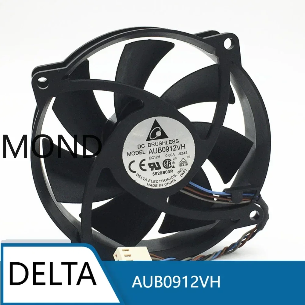 

Delta AUB0912VH 9025 9CM 12V 0.60A PWM temperature control speed regulation CPU cooling fan