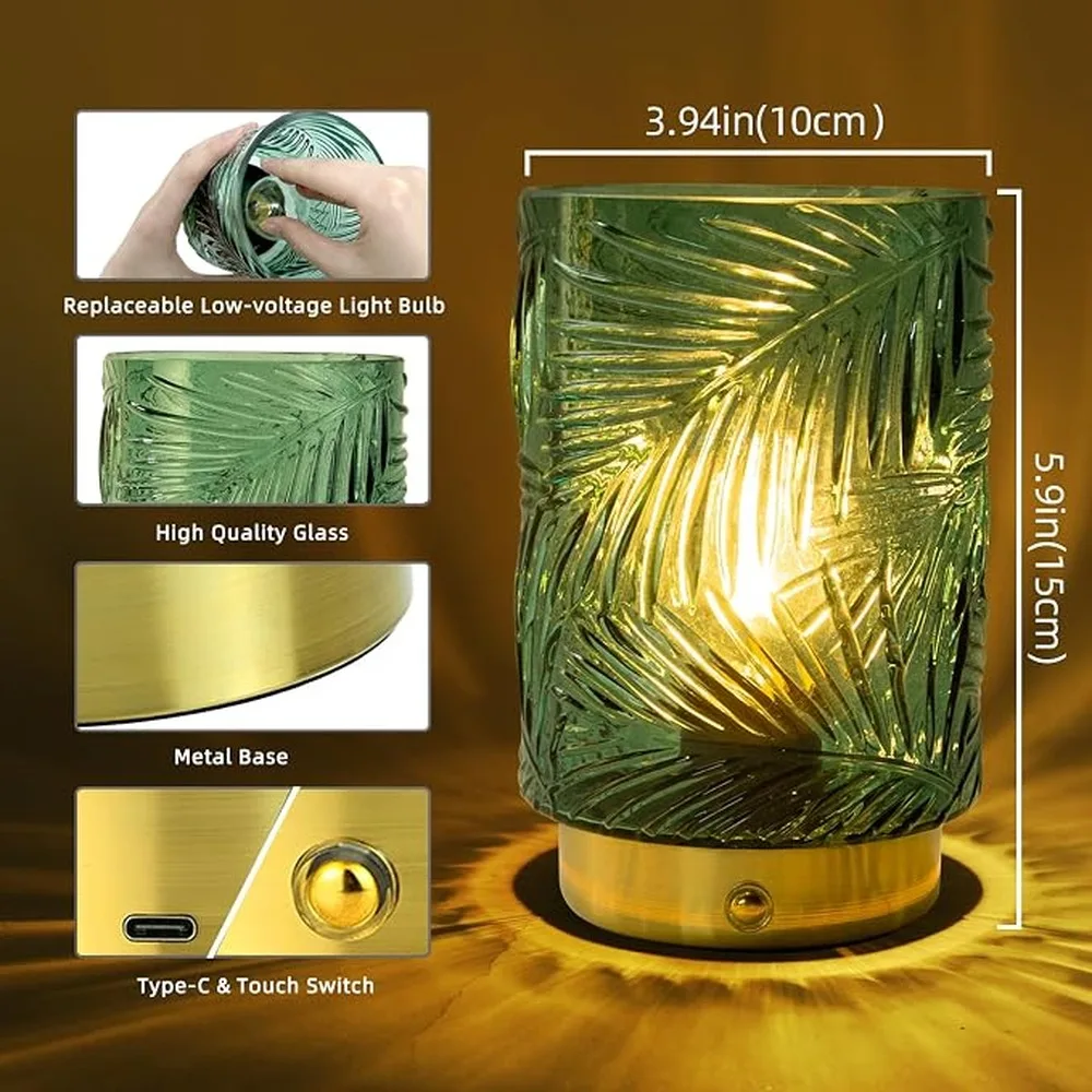 Cordless Small Lamp Battery Operated Lamp Table With Remote USB Charging Versatile Brightness