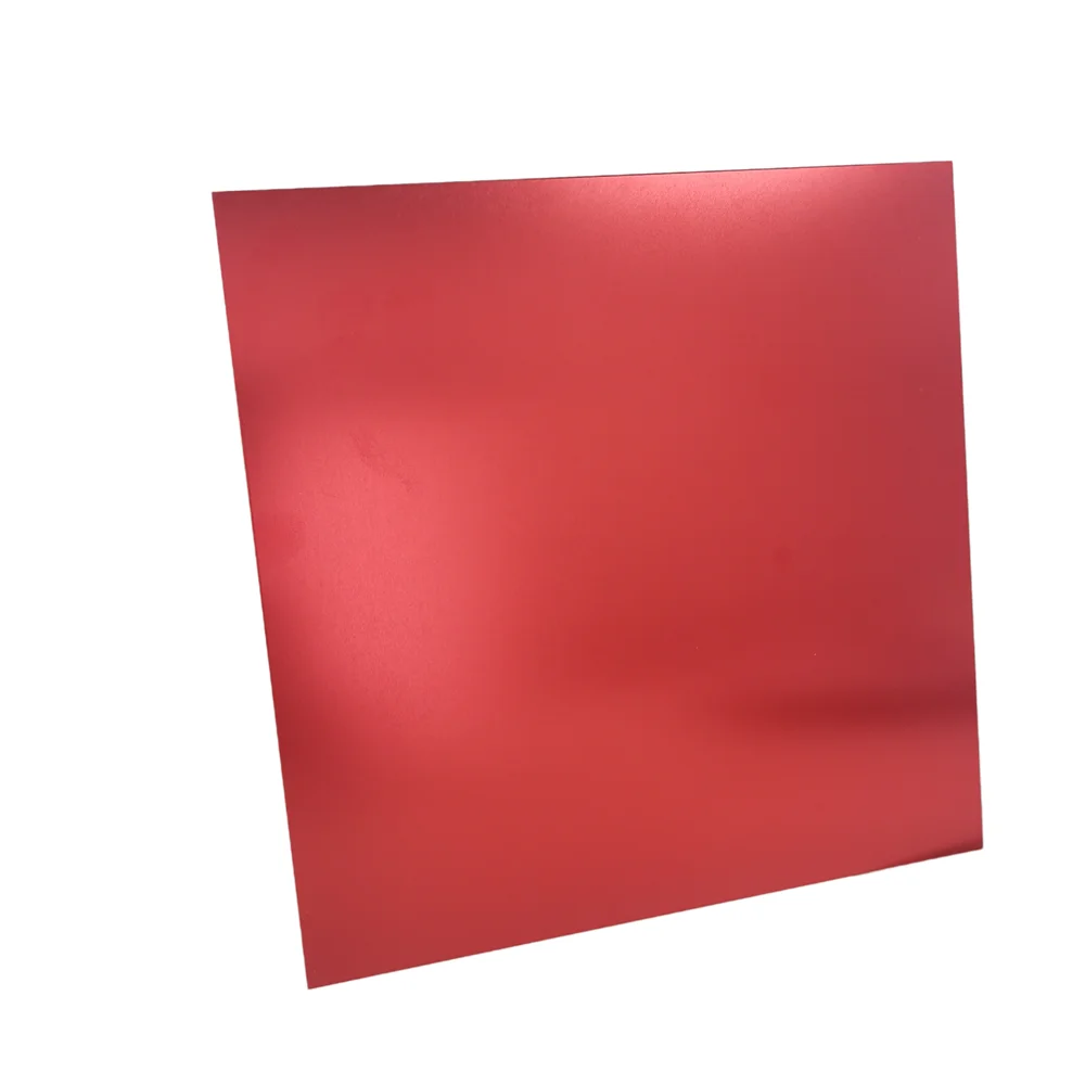 3pcs Of Red Aluminum Plate 200x200mm Oxidation Aluminum Plate DIY Material Lasers Cutting Frame Metal Plate Thickness 1mm