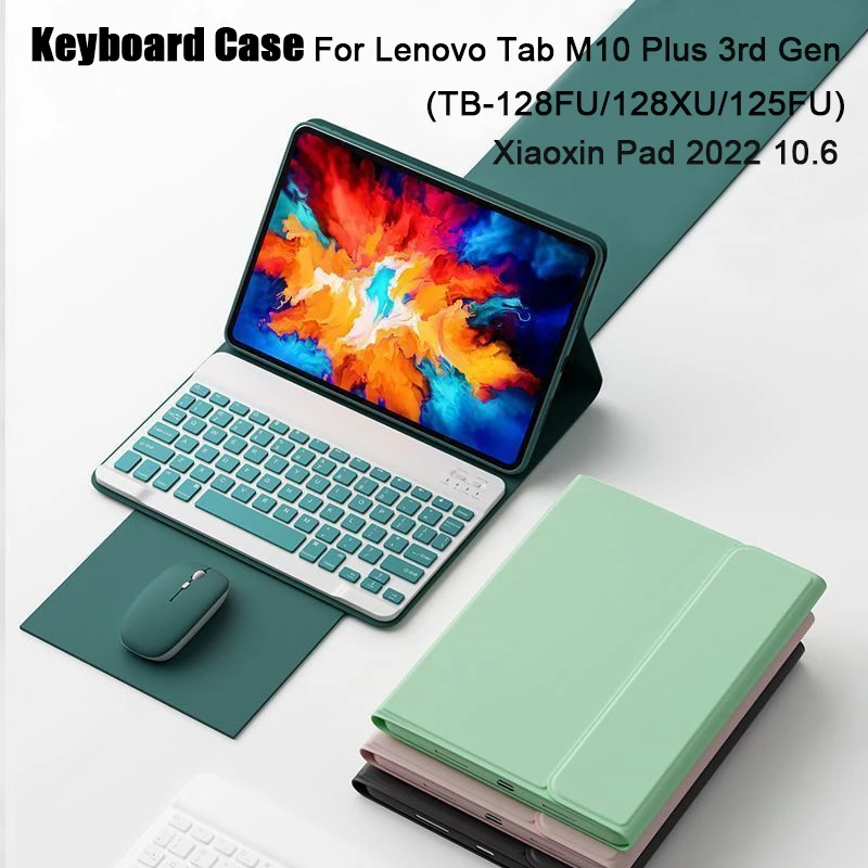 Detachable Keyboard Case for Xiaoxin Pad 2022 10.6 Smart cover Lenovo Tab M10 Plus 3rd Gen TB-128FU/XU/125FU 10.6 inch Funda