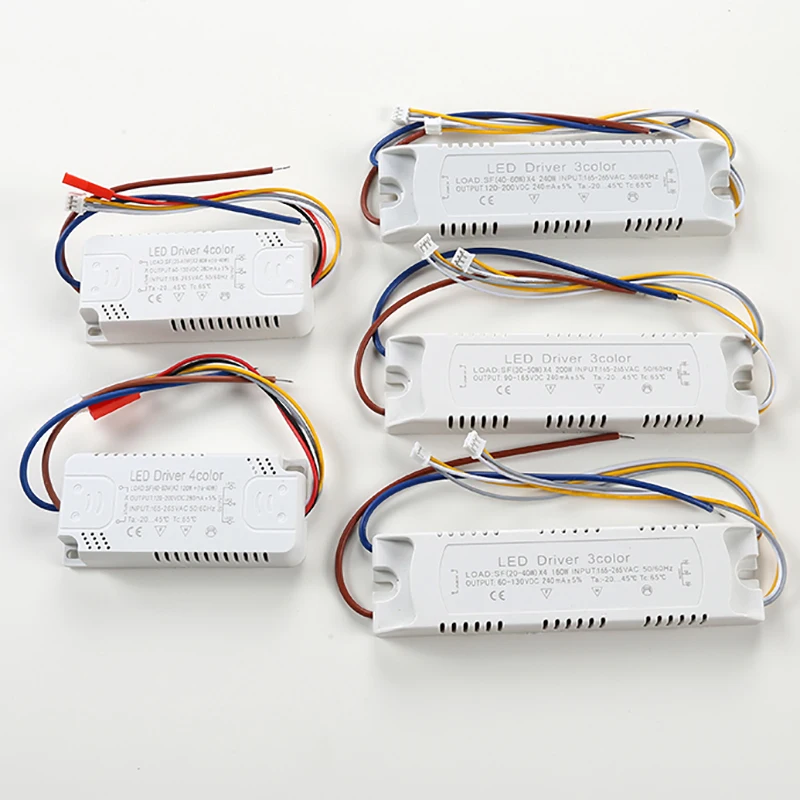 LED Driver 20-40W/40-60W SMD PCB light Ceiling Power Supply 3 color 3Pin Double Output lighting transformers AC165-265V.