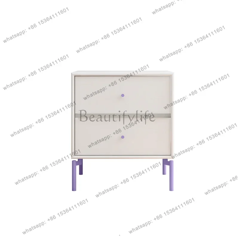 

D38Simple Luxury Night Table Drawer Minimalist Storage Bedside Table Modern Mesitas De Noche Para El Dormitorio Bedrooms Furnitu