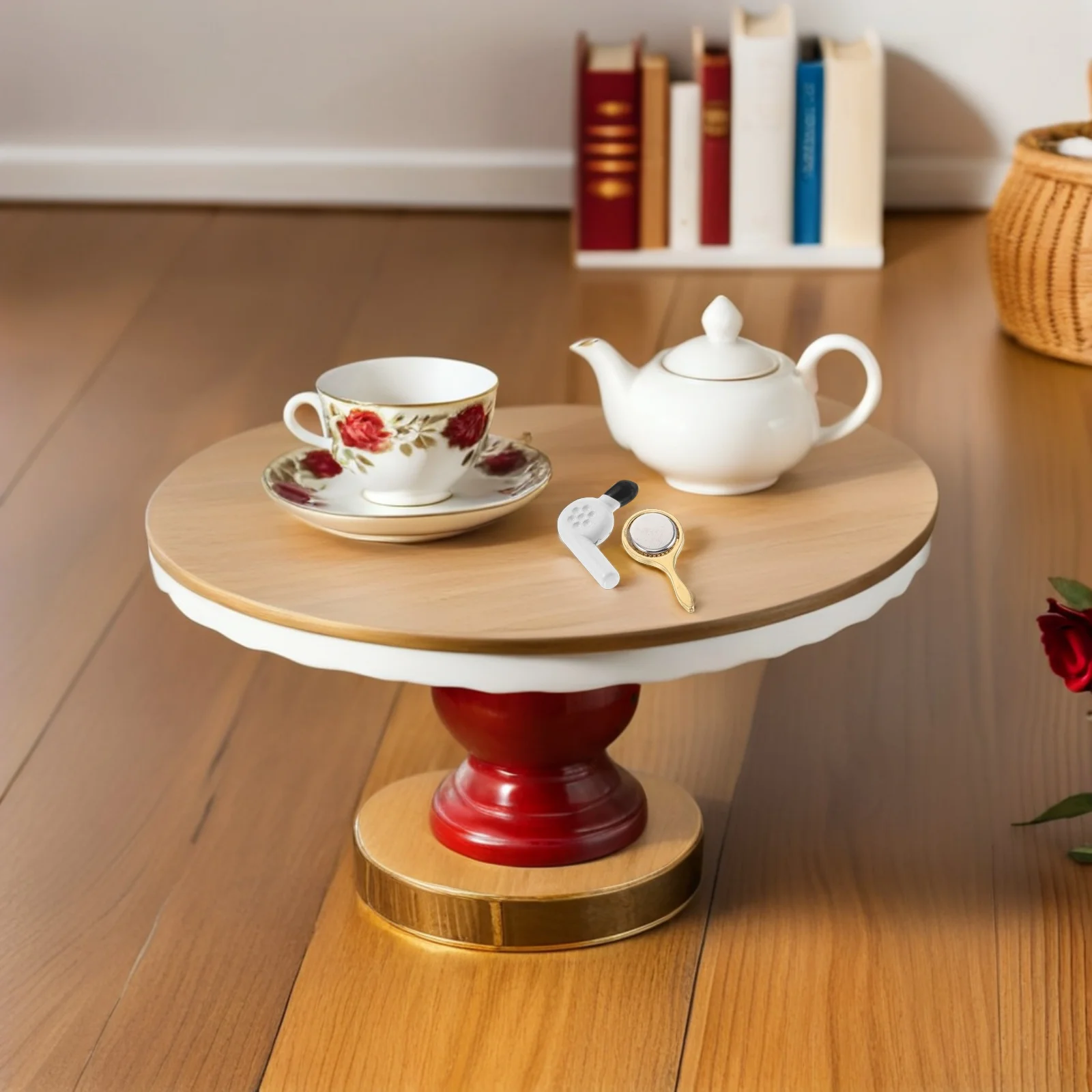 8Pcs Miniature Bathroom Set Realistic Mini Mirror Hair Dryer Comb Pretend Play Accessories Portable Vanity Decoration Furniture