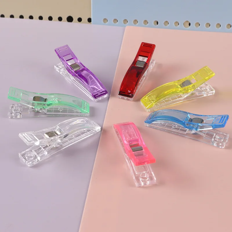 50 STKS Naaiclips Kleurrijke Clips Multifunctioneel Plastic Ambacht Haken Breien Veiligheid Kleding Clips Kleur Bindclips Papier