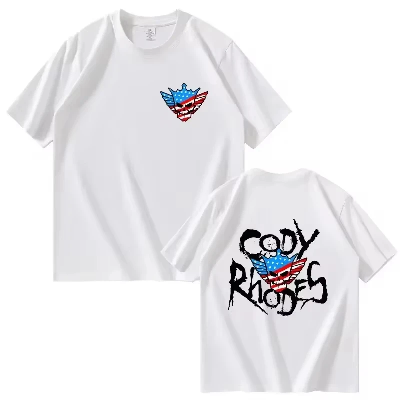 Modna koszulka WWE Cody Rhodes z czystej bawełny, męska koszulka z krótkim rękawem, damska koszulka codzienna, styl Harajuku, koszulka na zawody zapaśnicze