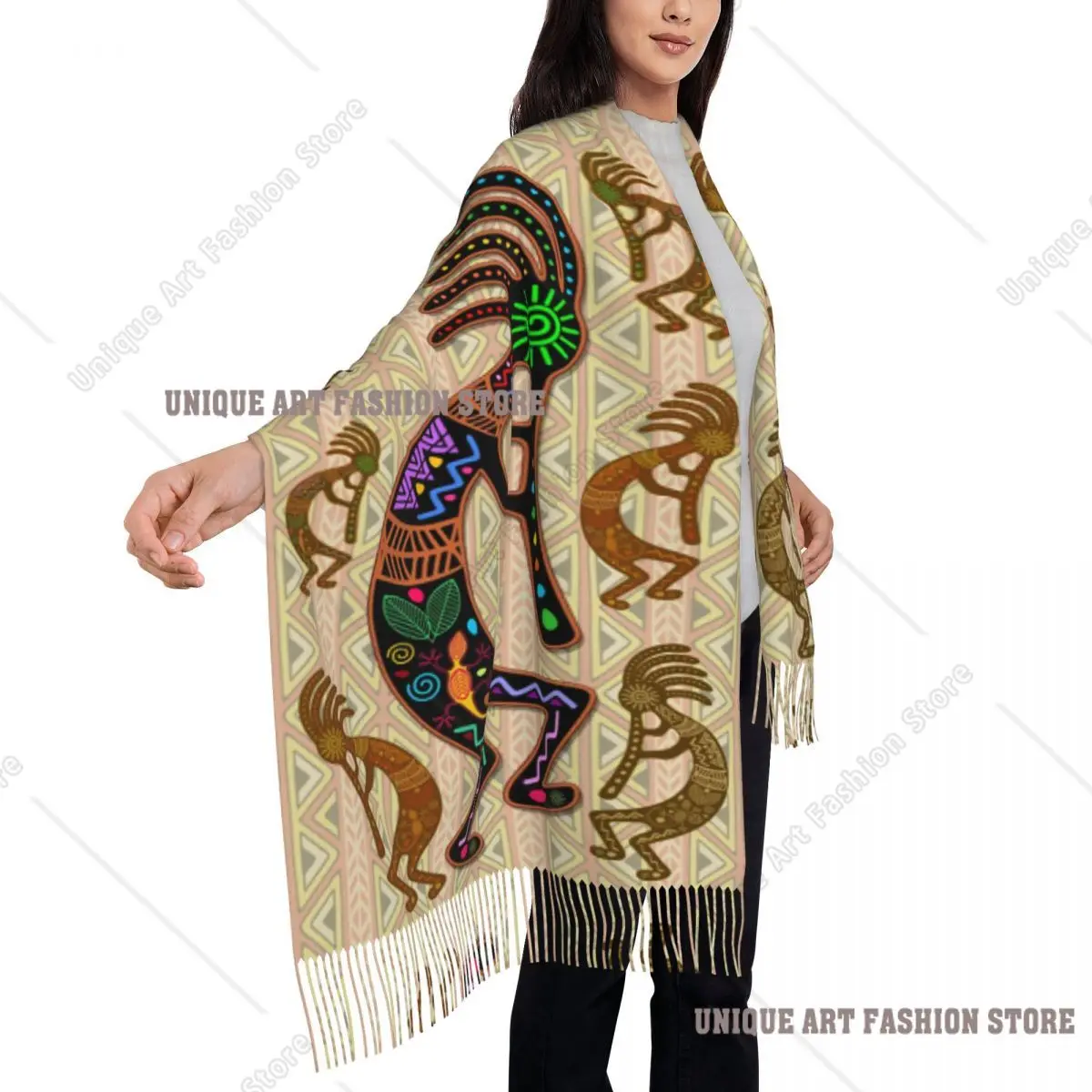 Scialli caldi invernali da donna con sciarpa tribale africana personalizzata avvolge sciarpe femminili
