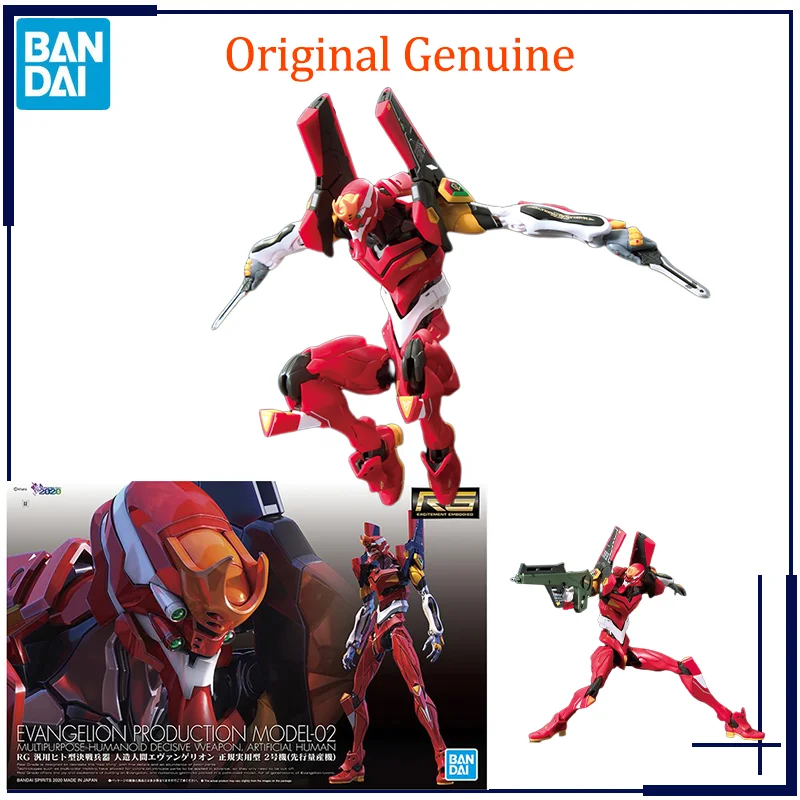 

Original Genuine RG EVA EVANGELION PRODUCTION MODEL-02 Gundam Bandai Anime Model Toys Action Figure Gifts Collectible Ornaments