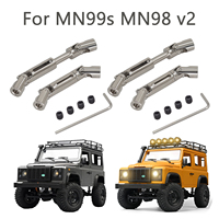 Newest MN98 MN99s V2 Steel Driveshaft 55-69mm 4MM Steel Drive Shaft For 2024 NEW MN 99S MN 98 1:12 2nd Upgrade Accessories Parts