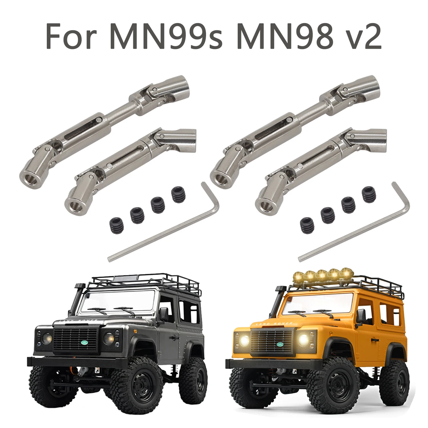 Newest MN98 MN99s V2 Steel Driveshaft 55-69mm 4MM Steel Drive Shaft For 2024 NEW MN 99S MN 98 1:12 2nd Upgrade Accessories Parts