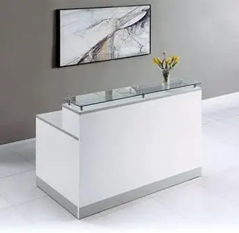 Modern Reception Desk with Counter Front Desk Retail Checkout Counter Office Lobby Salon Store 63