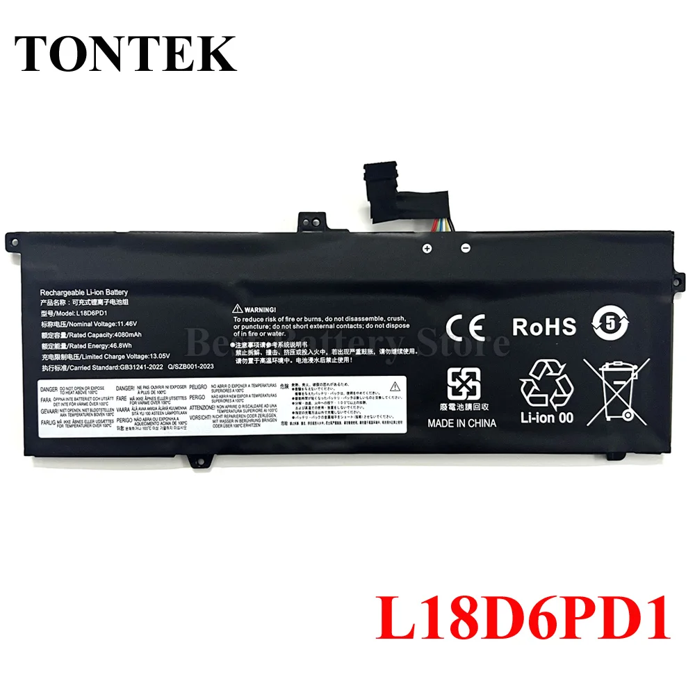 L18D6PD1 L18M6PD1 L18C6PD1 L18M6PD2 Laptop Battery For Lenovo Thinkpad X13 X390 X395 5B10W13923 5B10W13924