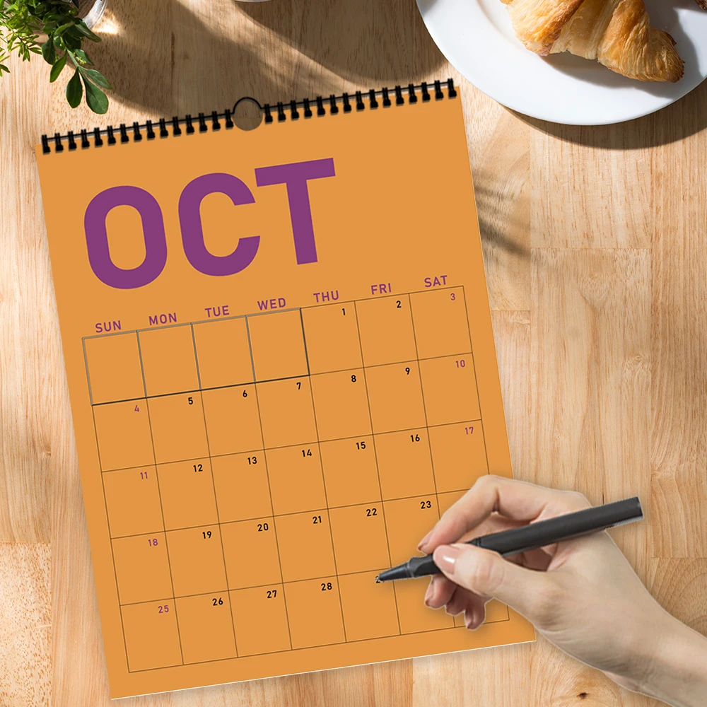 1 шт. настенный календарь на 2026 год, абстрактный геометрический дизайн, цвет Morandi, планировщик 12 месяцев, идеальный подарок на день рождения, Рождество и Новый год