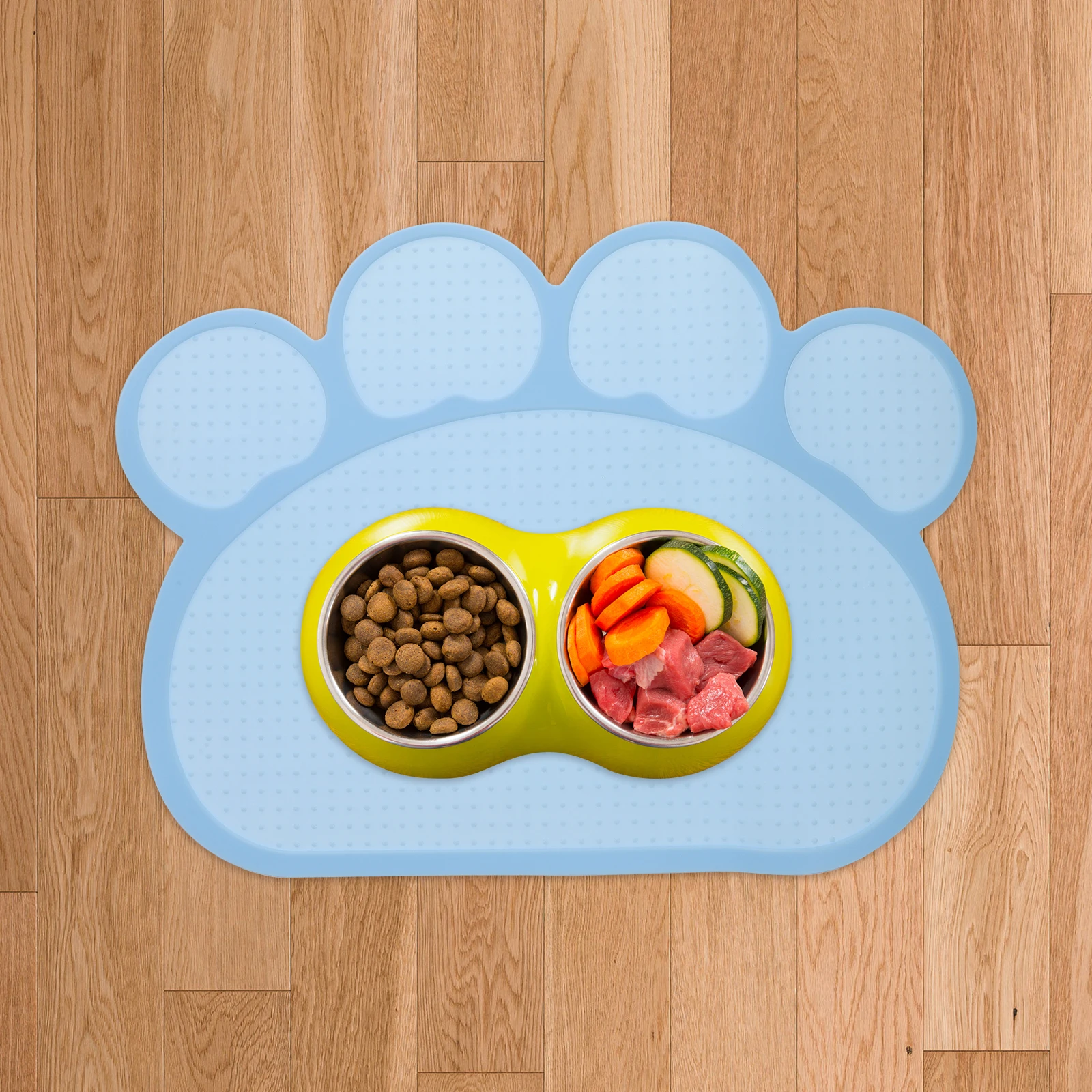 

Pet Feeding Mat 30X45Cm Thick Reusable Non-Skid Insulated Dog Food Mat Slow Eating Bowl Cushion For Cats Dogs Puppy Indoor Use