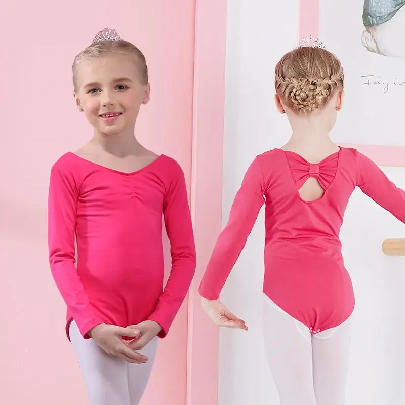 5 Colors for Kids Ballerina Ballet Dancewear Bowknot Leotards Gymnastics Bodysuits Tutu for Girls Ballet Dancing Clothes 1 Suit