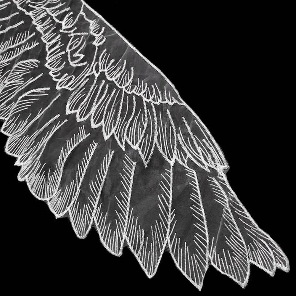 Crafts 3D 1Pair Dress Wings Badge Wedding Cloth Embroidery Apparel Sewing Fabric Sewing Patches Lace