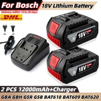 Durable 12.0Ah for Bosch 18v battery GSB BAT609, BAT609G, BAT611, BAT612 GSR 180-LI Drills - Compatible for BOSCH, CE Certified
