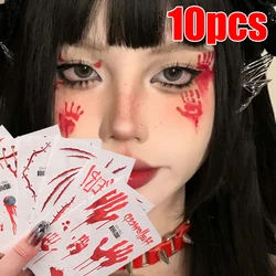 Halloween Bloody Tattoo Stickers Wound Terror Realistic Scar DIY Party Temporary Tattoo Sticker Prank Face Body Women Men Makeup