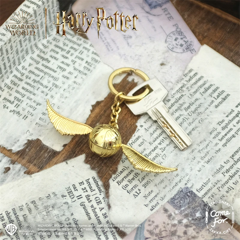 New Harries Potter Golden Snitch Keychain Genuine Co-branded Quidditch Bag Pendant Anime Harries Fans Collection Gift