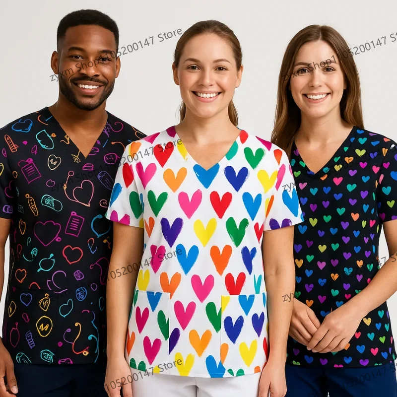 

Рождественская футболка с v-образным вырезом и короткими рукавами, костюм для ухода за женщинами, веселый рождественский топ с карманами, мужской топ 2026, футболка