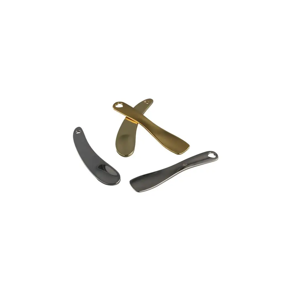 Ferramentas de maquiagem de metal reutilizáveis colher de beleza creme para os olhos vara mini colher cosmética espátula de maquiagem colher curvada colher de creme facial